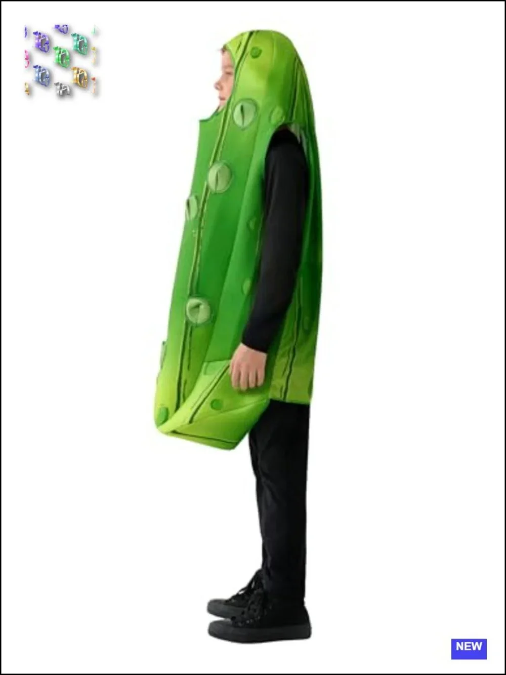 Kids Pickle Costume Food Themed Jumpsuit Halloween Cosplay Pretend Play